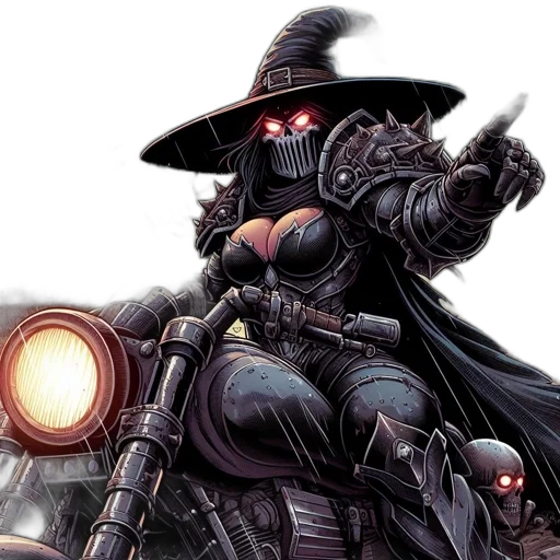 comic book art, concept art, fantasy art, dark transparent PNG cut-out