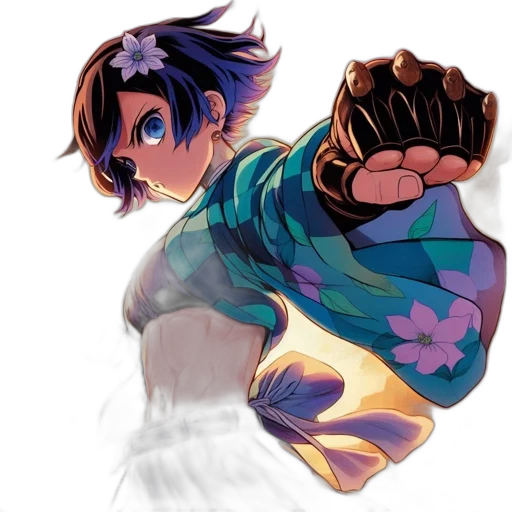 weapon, flower, staff, dress transparent PNG cut-out