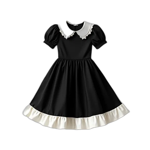 dress, monochrome, black, white transparent PNG cut-out