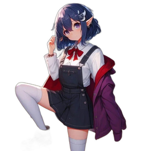 dress, jacket, staff, robot transparent PNG cut-out