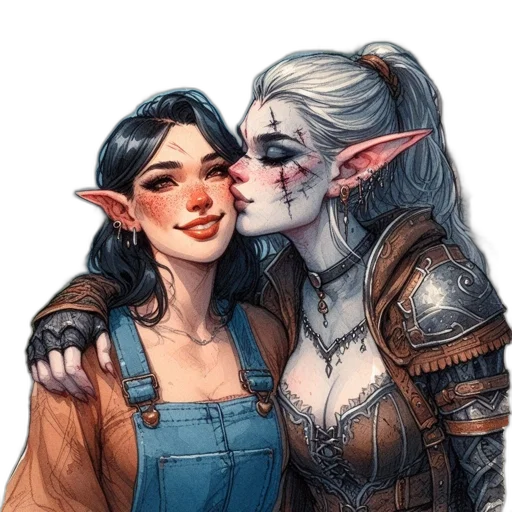 fantasy art, concept art, pixel art, watercolor transparent PNG cut-out