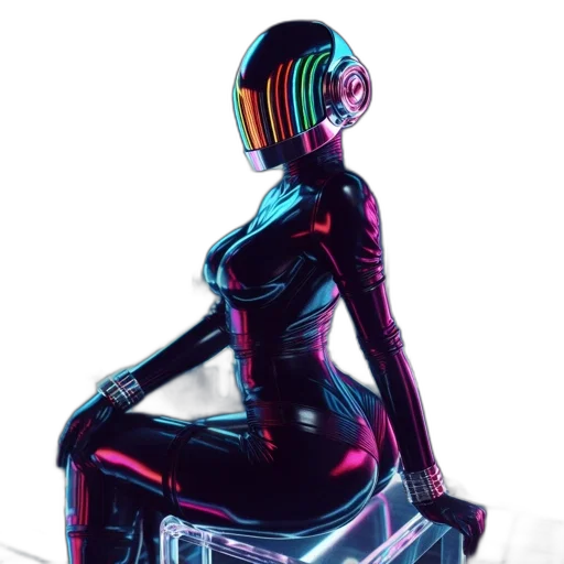 robot, dress, mask, crown transparent PNG cut-out