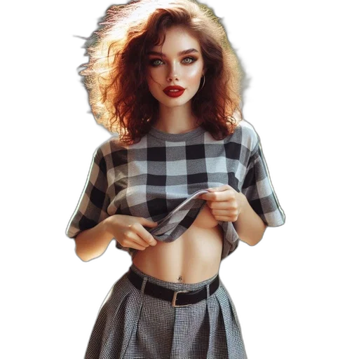 dress, jacket, hair, face transparent PNG cut-out