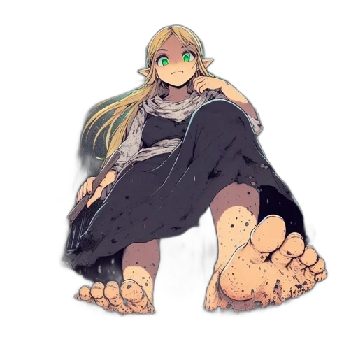 creature, shoes, dress, jacket transparent PNG cut-out