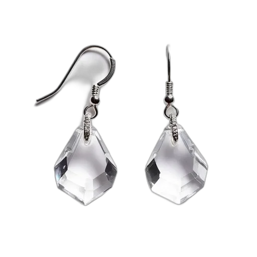 jewelry, pair, transparent, faceted transparent PNG cut-out