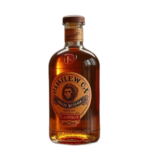bottle, 3d render, monkey, max transparent PNG cut-out