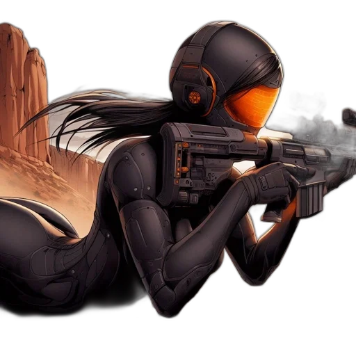 weapon, robot, concept art, comic book art transparent PNG cut-out