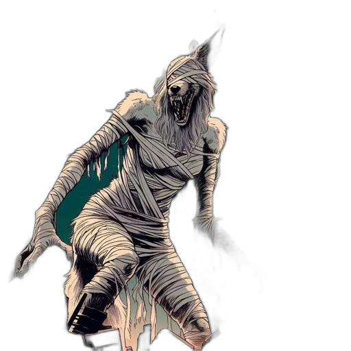 creature, mask, staff, weapon transparent PNG cut-out