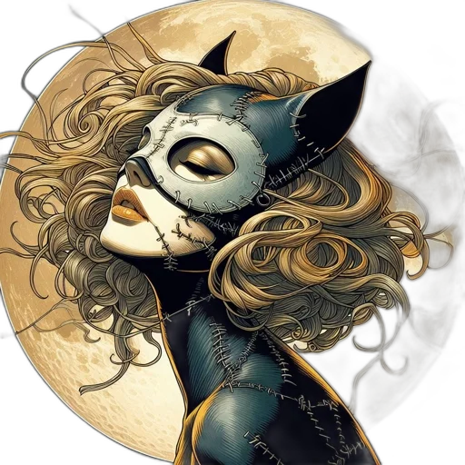 mask, jewelry, comic book art, fantasy art transparent PNG cut-out