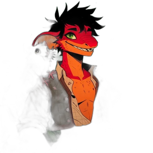 dragon, mask, jacket, face transparent PNG cut-out