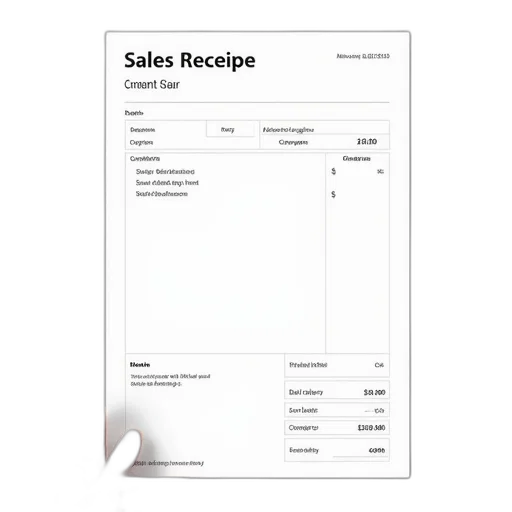 sales, receipt, template, how transparent PNG cut-out