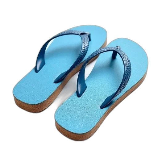 shoes, 3d render, blue, textured transparent PNG cut-out