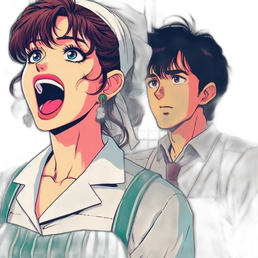 watercolor, anime, comic book art, cartoon transparent PNG cut-out