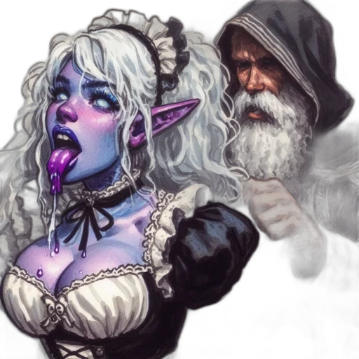 fantasy art, concept art, watercolor, comic book art transparent PNG cut-out
