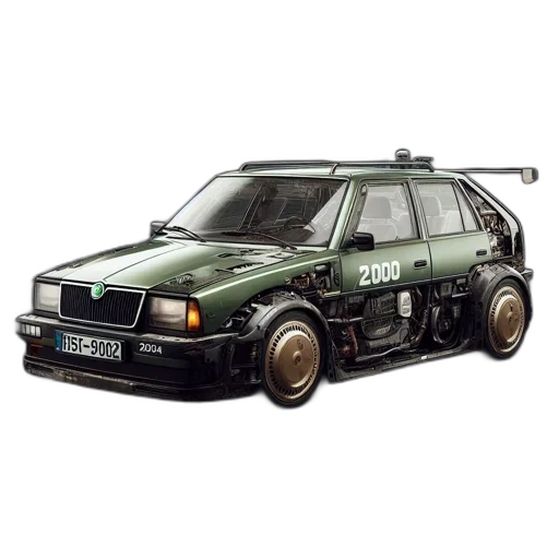 car, weapon, photorealistic, concept art transparent PNG cut-out