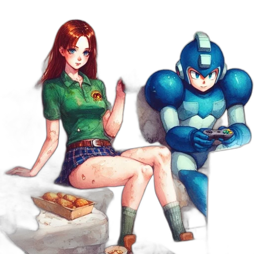 robot, comic book art, concept art, pixel art transparent PNG cut-out
