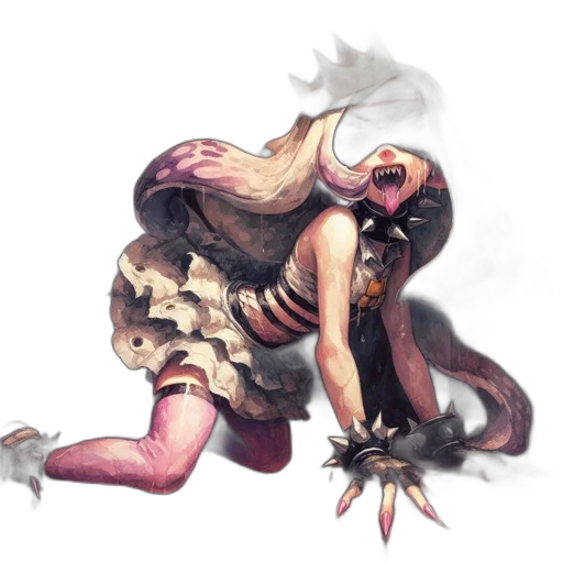 creature, dragon, mask, dress transparent PNG cut-out