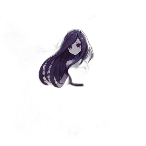 creature, hair, staff, face transparent PNG cut-out