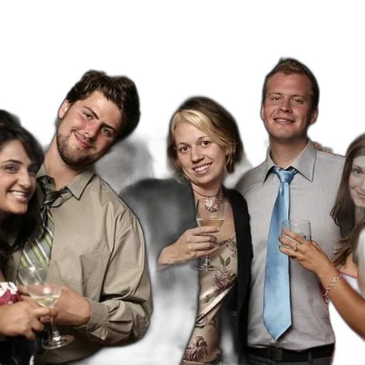 staff, group, people, party transparent PNG cut-out