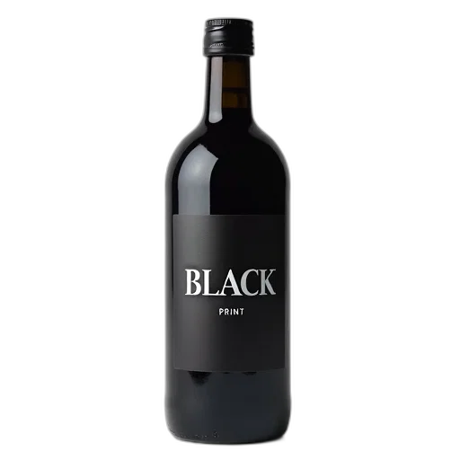 bottle, 3d render, dark, black transparent PNG cut-out