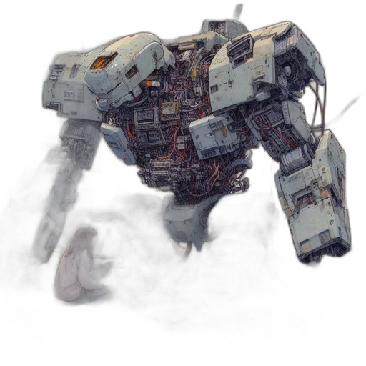 robot, weapon, creature, dragon transparent PNG cut-out