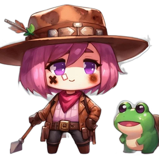 staff, hat, weapon, animal transparent PNG cut-out