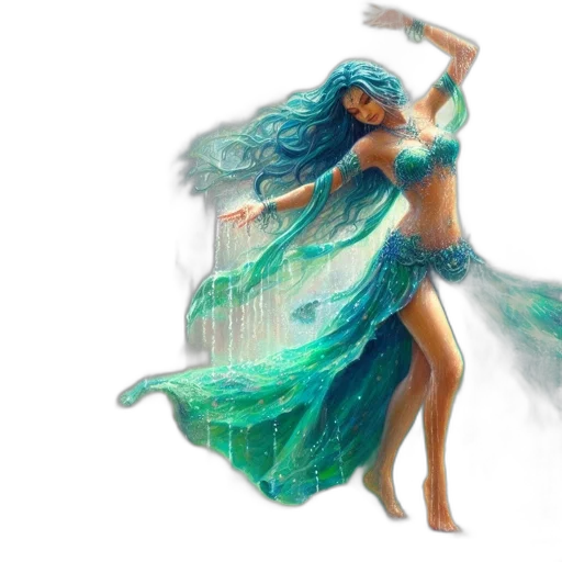 dress, fantasy art, concept art, watercolor transparent PNG cut-out