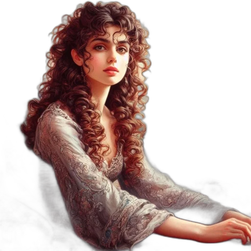 hair, dress, crown, jewelry transparent PNG cut-out