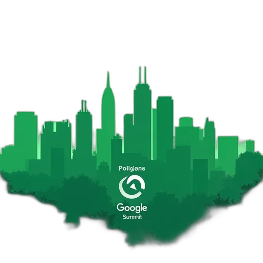 3d render, green, seattle, skyline transparent PNG cut-out