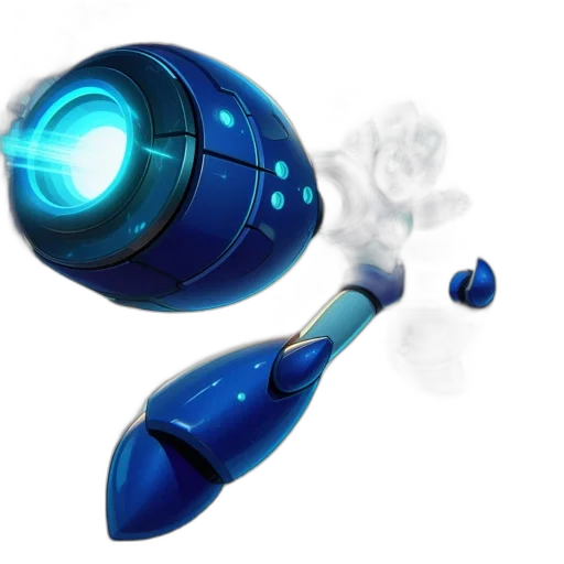 robot, weapon, staff, 3d render transparent PNG cut-out