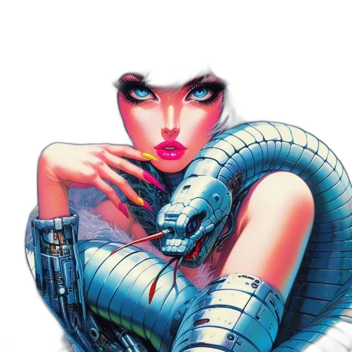 robot, weapon, jewelry, comic book art transparent PNG cut-out