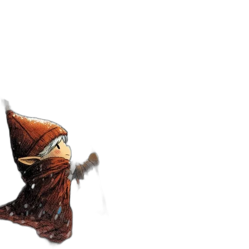 hat, staff, creature, animal transparent PNG cut-out