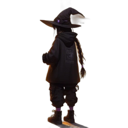 staff, hat, jacket, weapon transparent PNG cut-out