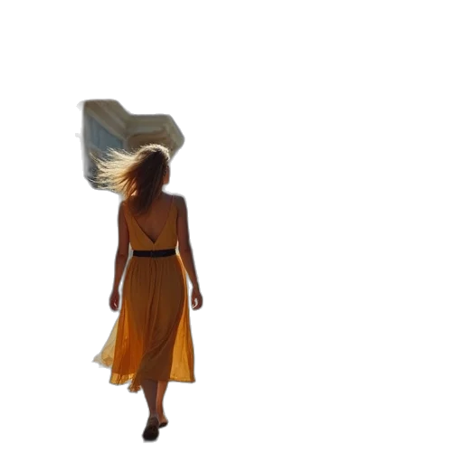 dress, hair, umbrella, creature transparent PNG cut-out