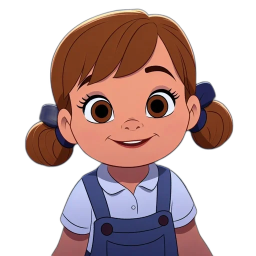 staff, face, cartoon, 3d render transparent PNG cut-out