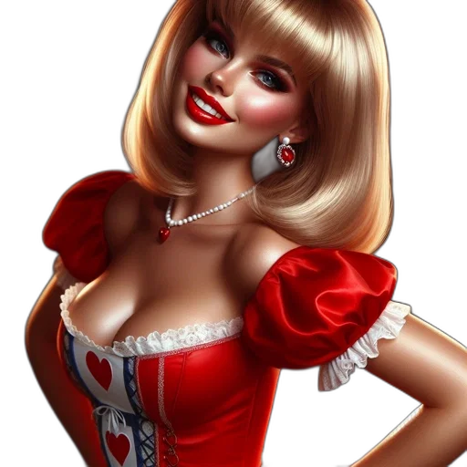 dress, jewelry, face, photorealistic transparent PNG cut-out