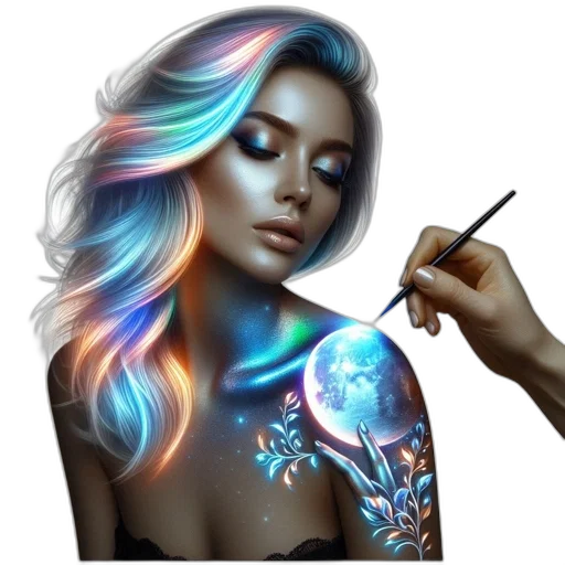 jewelry, staff, hair, fantasy art transparent PNG cut-out