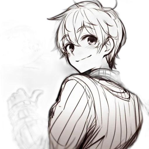 creature, pencil sketch, concept art, anime transparent PNG cut-out