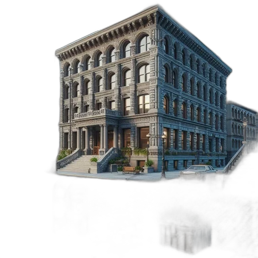 building, furniture, 3d render, concept art transparent PNG cut-out