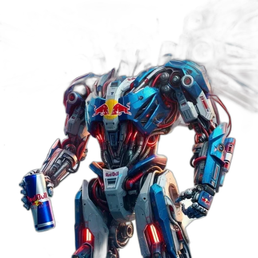 robot, weapon, concept art, 3d render transparent PNG cut-out