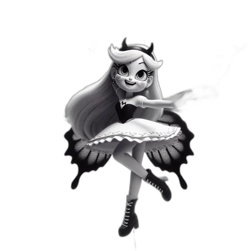 dress, creature, mask, staff transparent PNG cut-out