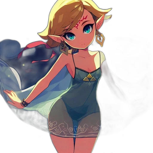 dress, staff, crown, weapon transparent PNG cut-out