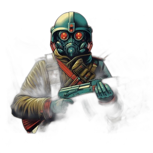 mask, staff, robot, weapon transparent PNG cut-out