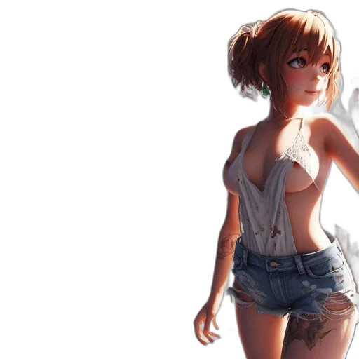dress, jacket, concept art, anime transparent PNG cut-out
