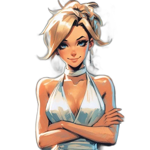 dress, staff, face, concept art transparent PNG cut-out