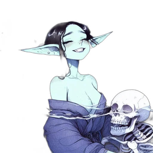 dress, staff, creature, mask transparent PNG cut-out