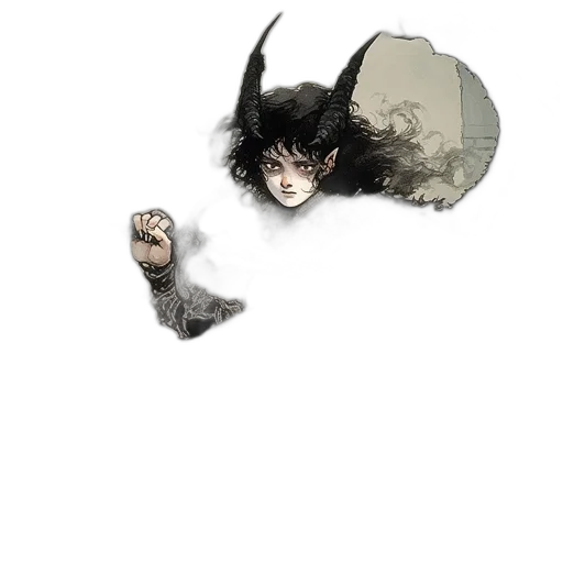 dragon, hair, creature, mask transparent PNG cut-out