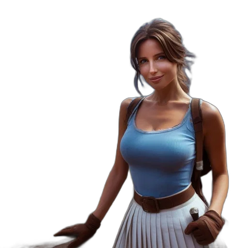dress, staff, concept art, fantasy art transparent PNG cut-out