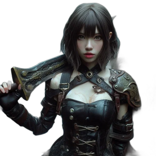 weapon, fantasy art, concept art, photorealistic transparent PNG cut-out
