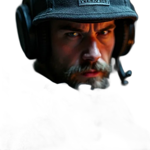 face, hat, weapon, staff transparent PNG cut-out